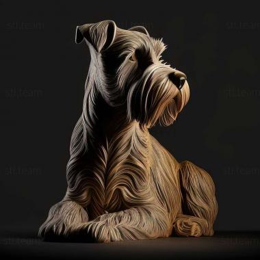 3D model Zwergschnauzer dog (STL)